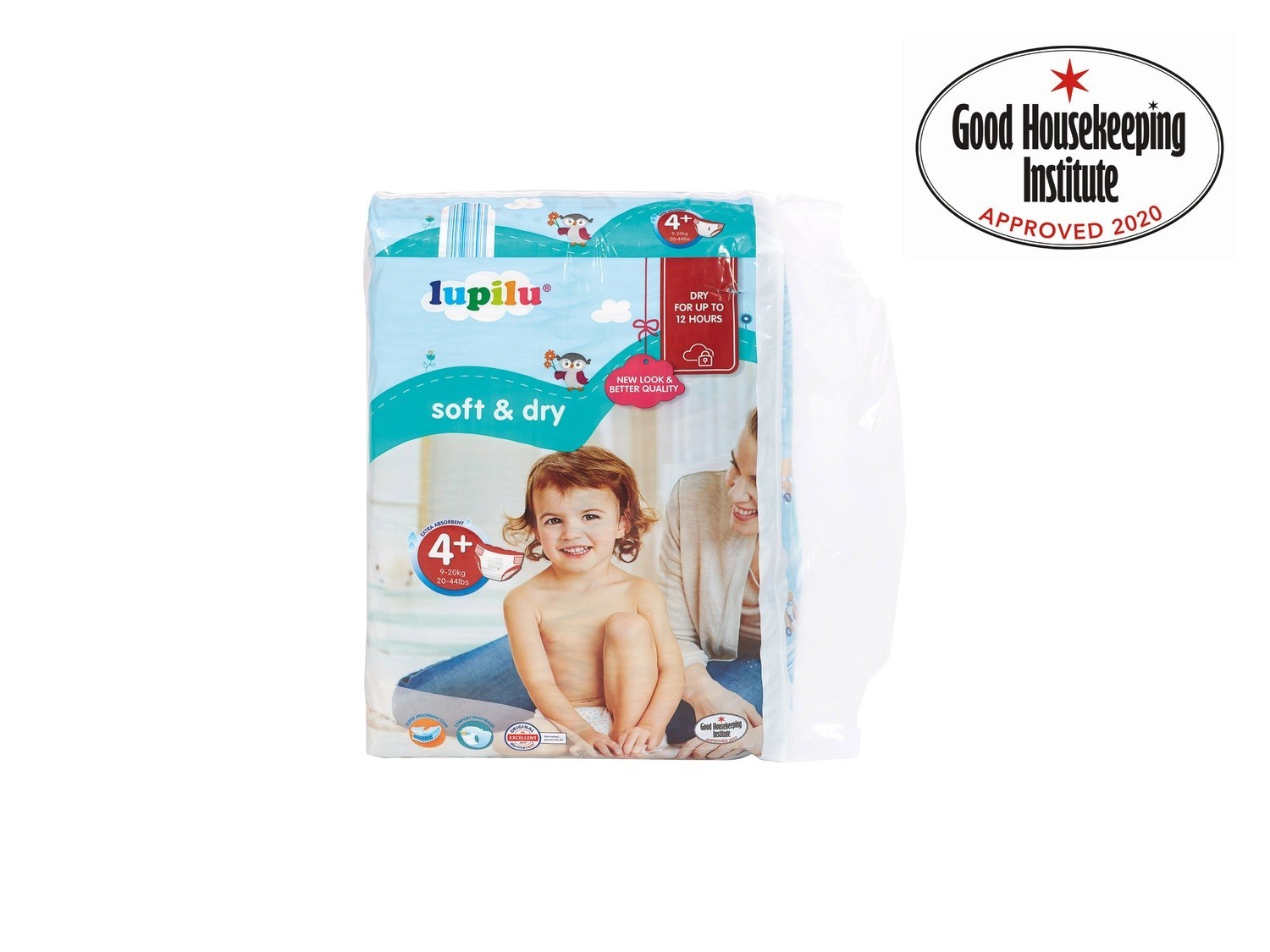 

Підгузники Lupilu Soft and Dry 4+ розмір 9-20 кг Box 1уп*44шт