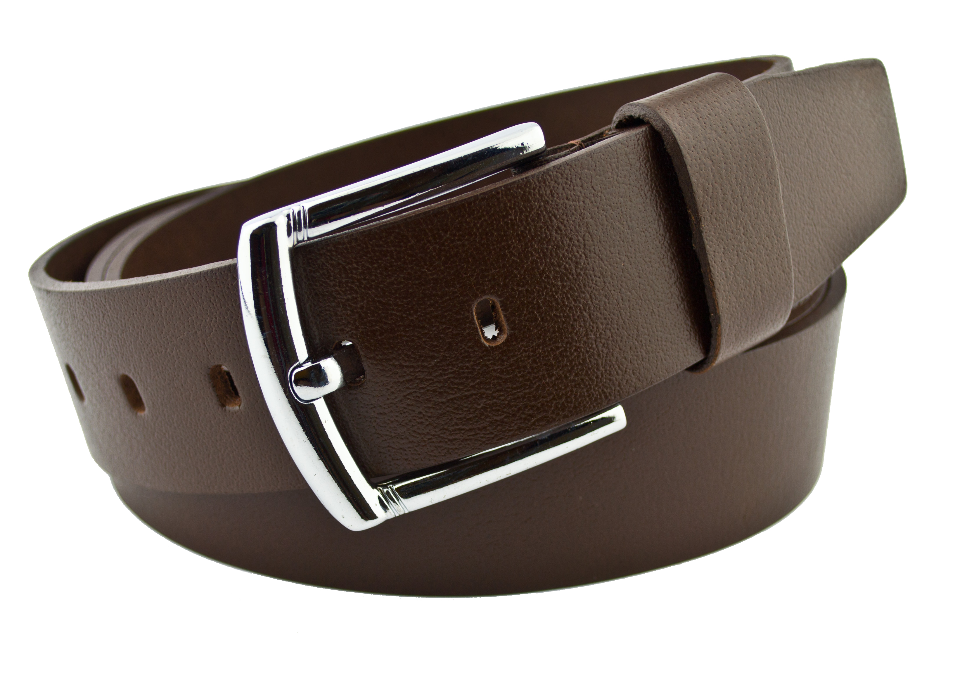 

Мужской кожаный ремень Real Leather 4.5 см для джинсов коричневый 140-165 см