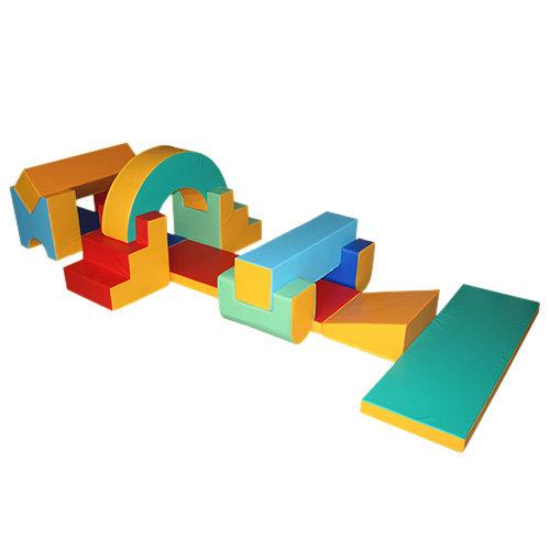 

Мягкий спортивный игровой модуль для детей от 1 года из 13 элементов разборный для квартиры, дома Догоняйка