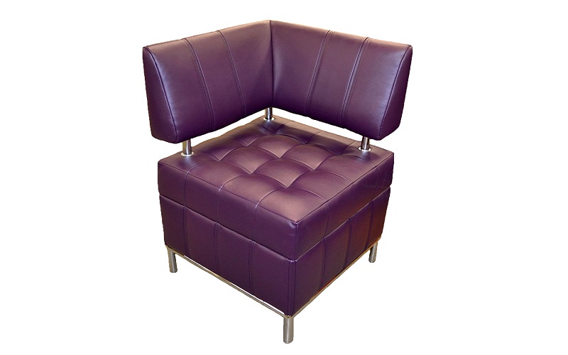 

Угловое офисное Кресло Крос мягкое модульное с невысокой спинкой для зоны ожидания или кабинета 50х50х78 см