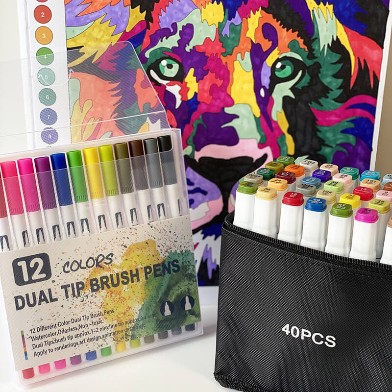 

Набор для скетчинга "Скетч-маркеры Touch Queen 40 шт." + "Линеры Dual Tip Brush Pens 12 шт." (TQ40012)