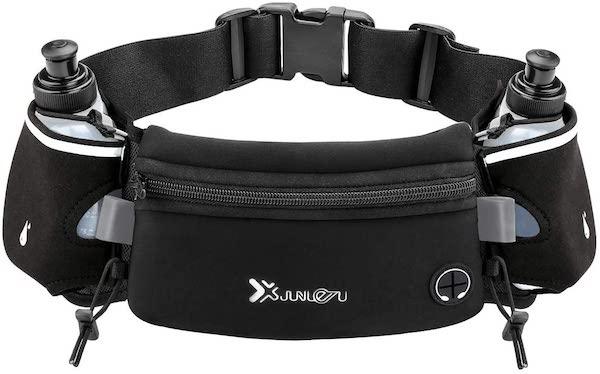 

Сумка на пояс для бега c бутылками для воды Junletu для смартфона до 7" Черная