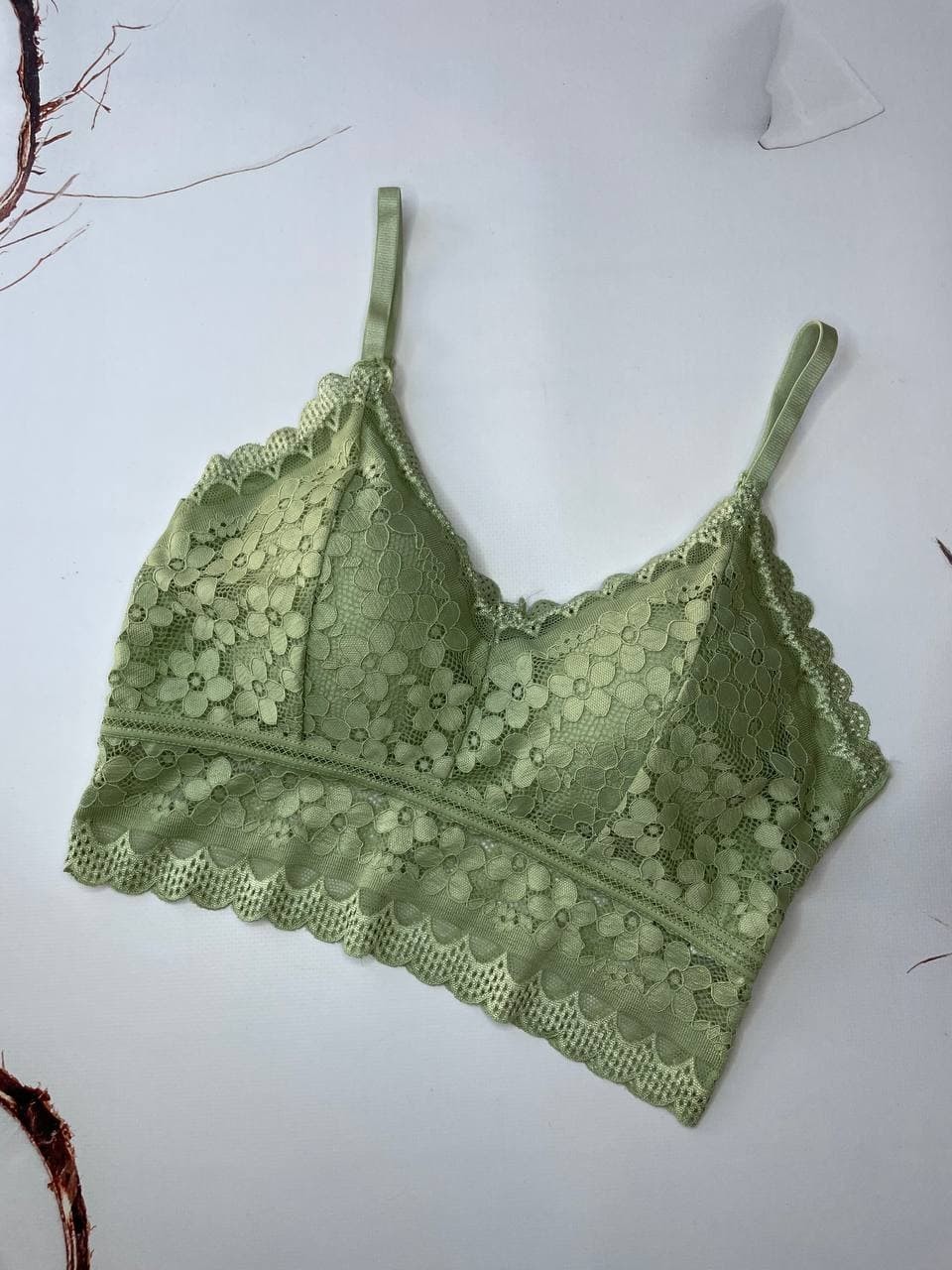 

Топ женский 9957 China Кружевной 80C Зеленый