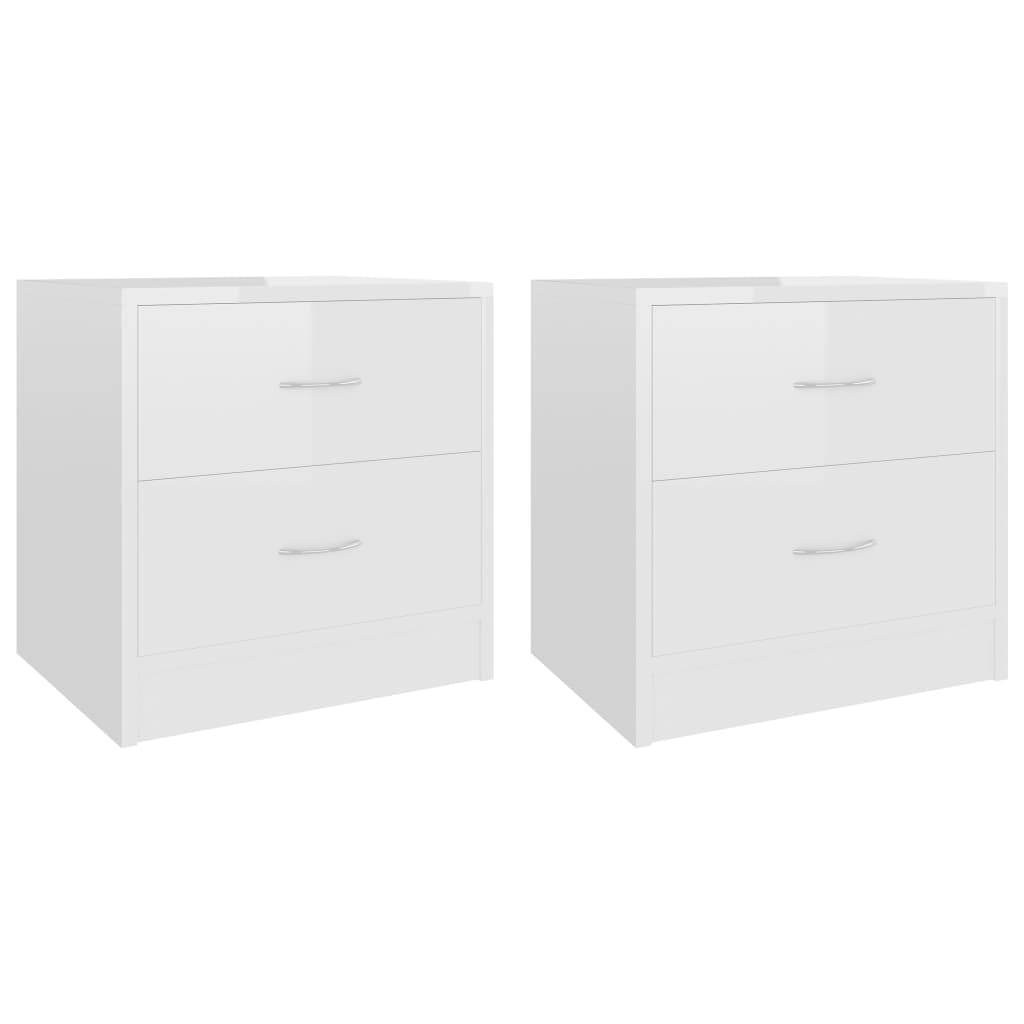 

Тумбочки Shumee 2 шт. глянцеві білі 40x30x40 см 801048