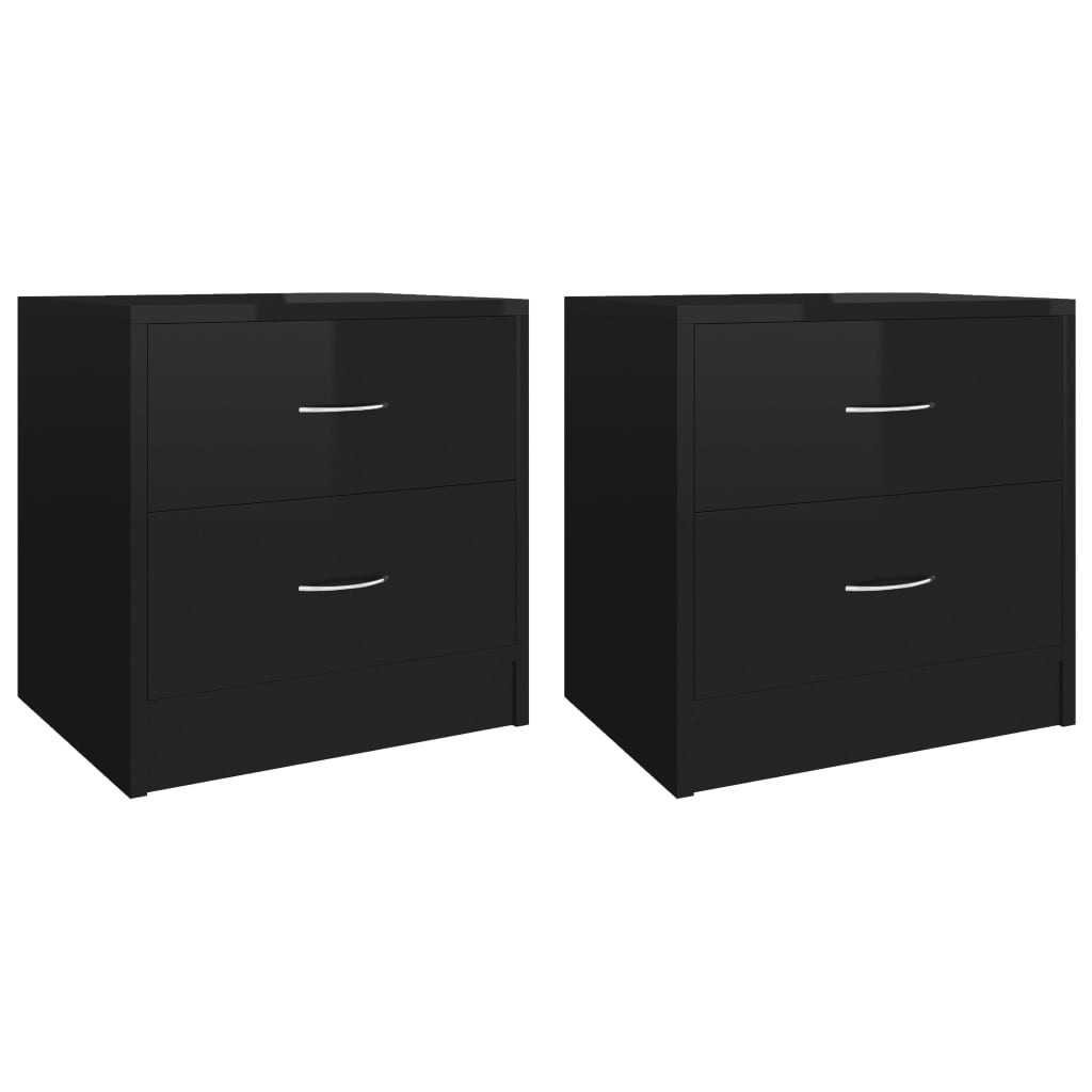 

Тумбочки Shumee 2 шт. глянцеві чорні 40x30x40 см 801050