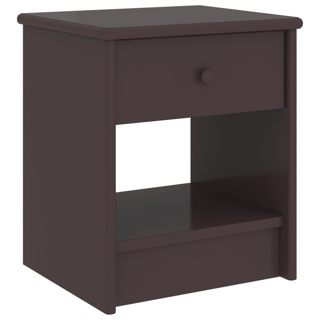 

Тумбочка Shumee темно коричнева 35x30x40 см деревина сосни 322224