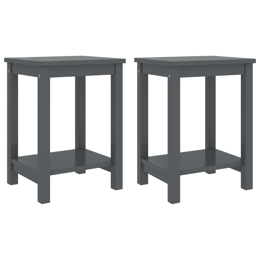 

Тумбочки Shumee 2 шт темно сірі 35x30x47 см деревина сосни 322220