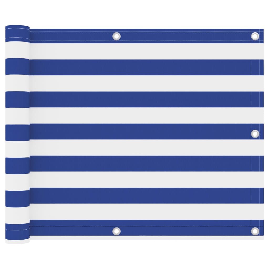 

Балконний екран Shumee білого та синього кольору 75x300 см тканина Оксфорд 134912