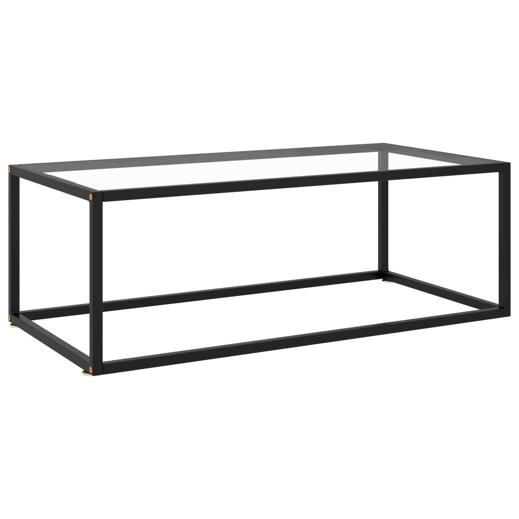 

Чайний стіл Shumee чорний загартоване скло 100x50x35 см 322879