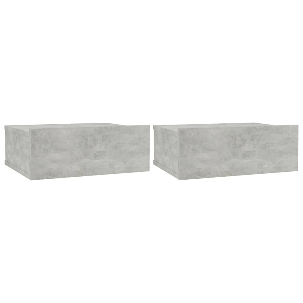 

Привітні Тумбочки Shumee підвісні 2 шт сірий бетон 40x30x15 см 800315