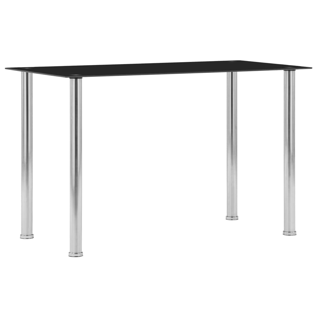 

Обідній стіл Shumee 120x60x75 см скло чорний 281852