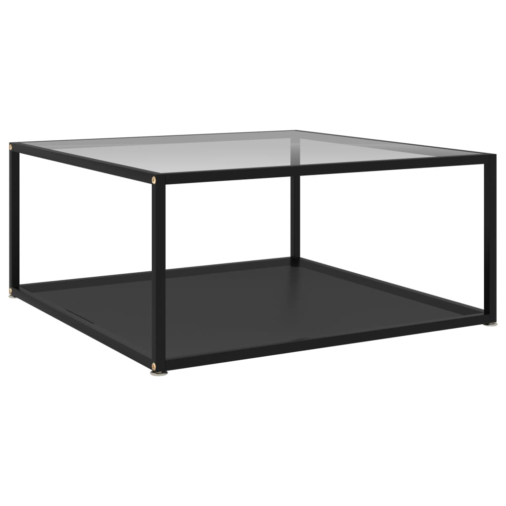 

Журнальний столик Shumee чорний 80x80x35 см загартоване скло 322896