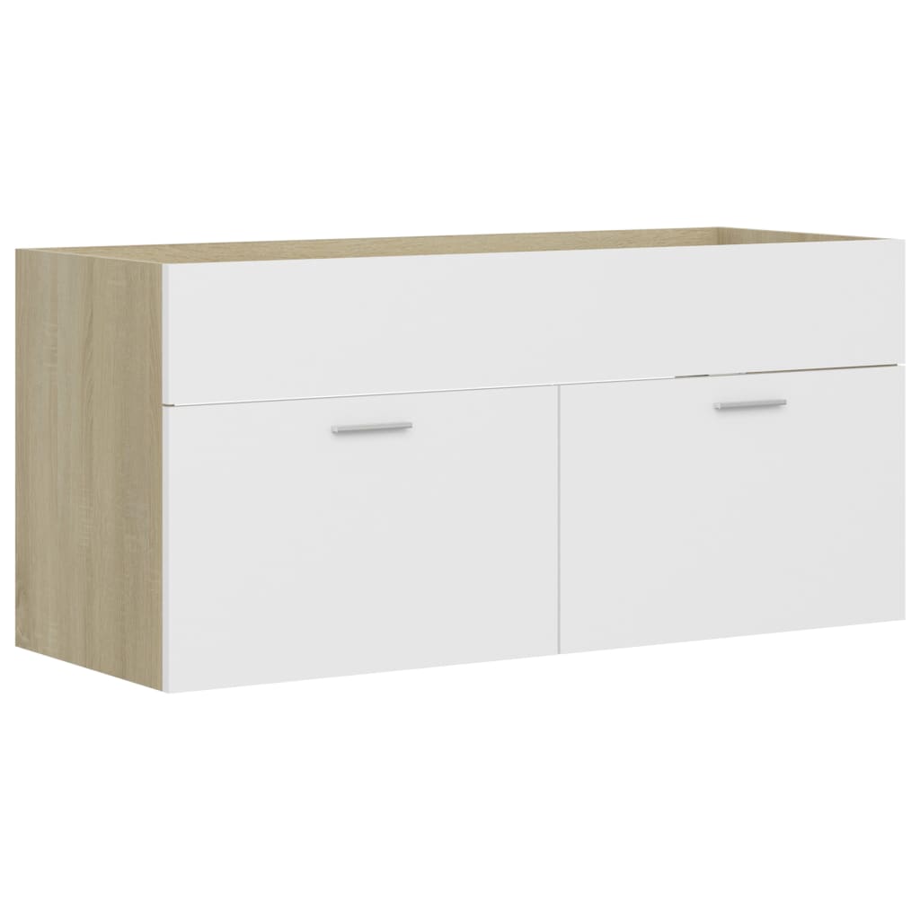 

Тумба для раковини Shumee кольори білий та дуб Сонома 1000x385x460 см 804679
