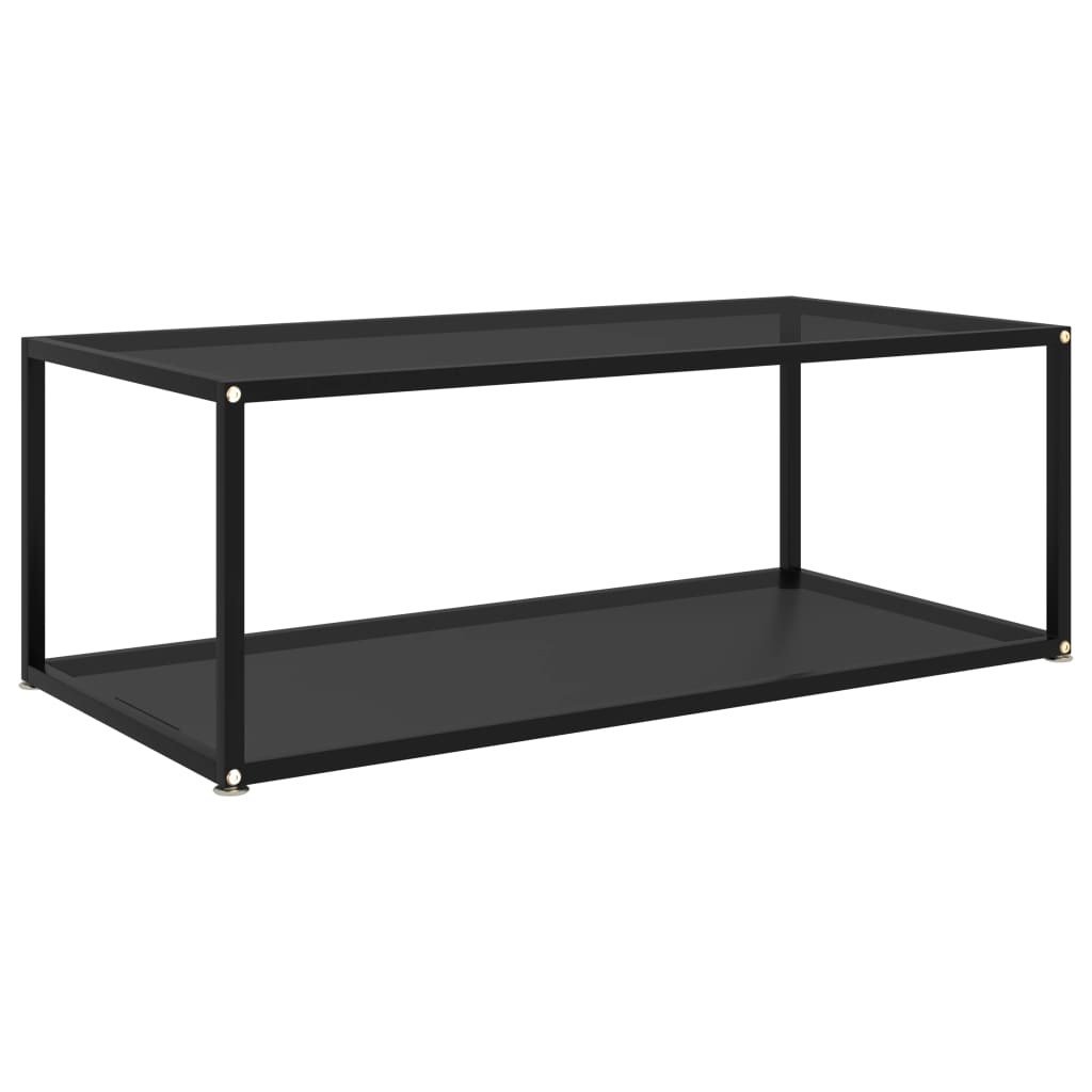 

Чайний стіл Shumee 100x50x35 см Чорне загартоване скло 322898