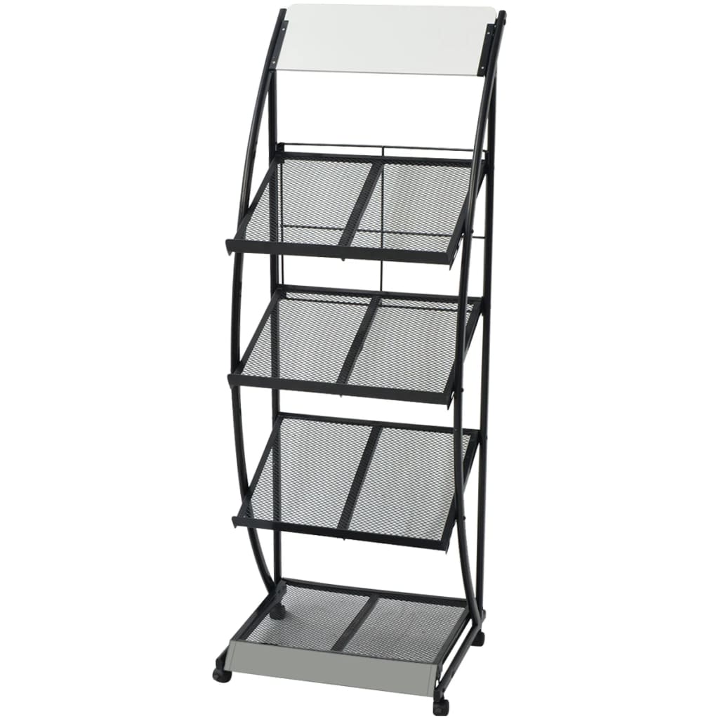 

Підставка для газет і журналів Shumee 47x40x134 см чорно біла 30099