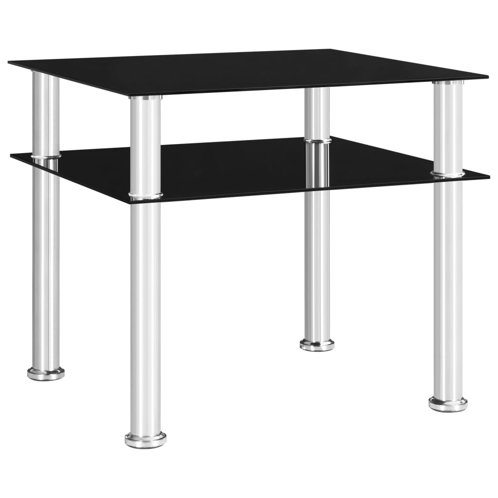 

Столик Shumee 45x50x45 см з загартованого скла чорний 249530
