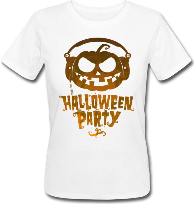 

Женская футболка Fat Cat Halloween Party (белая) XXL 33681