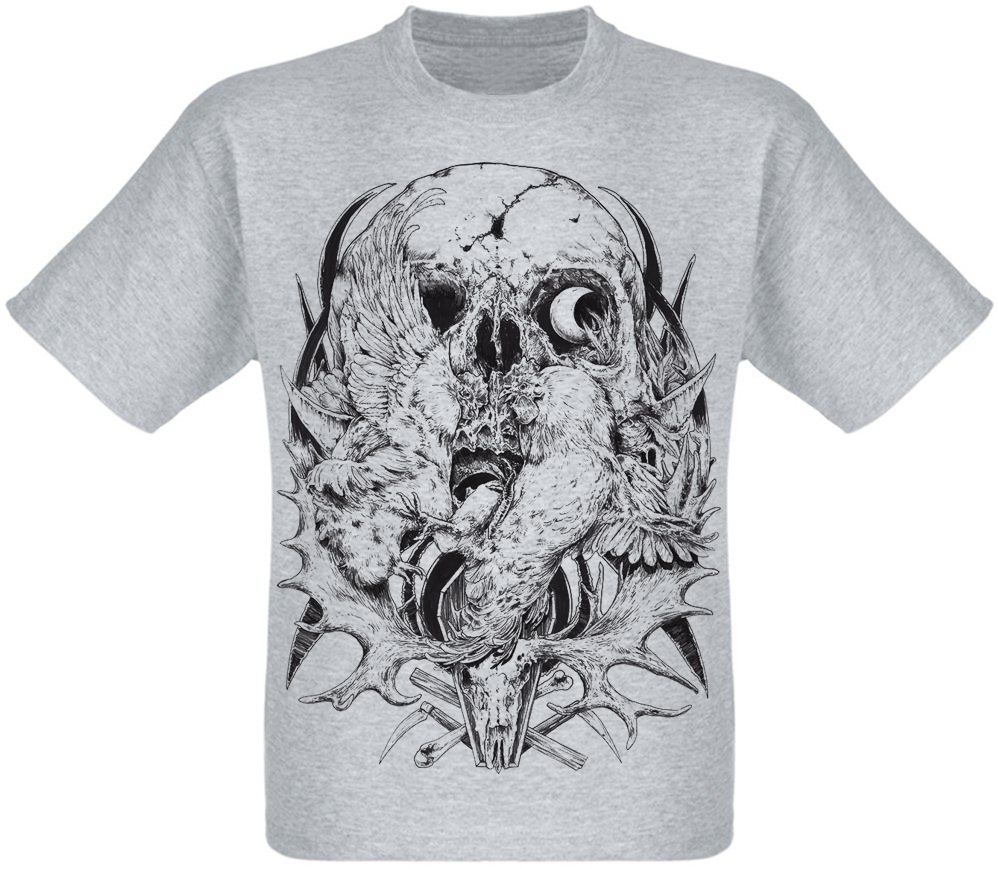 

Футболка Fat Cat Skull and Birds (меланж) XXL 11957