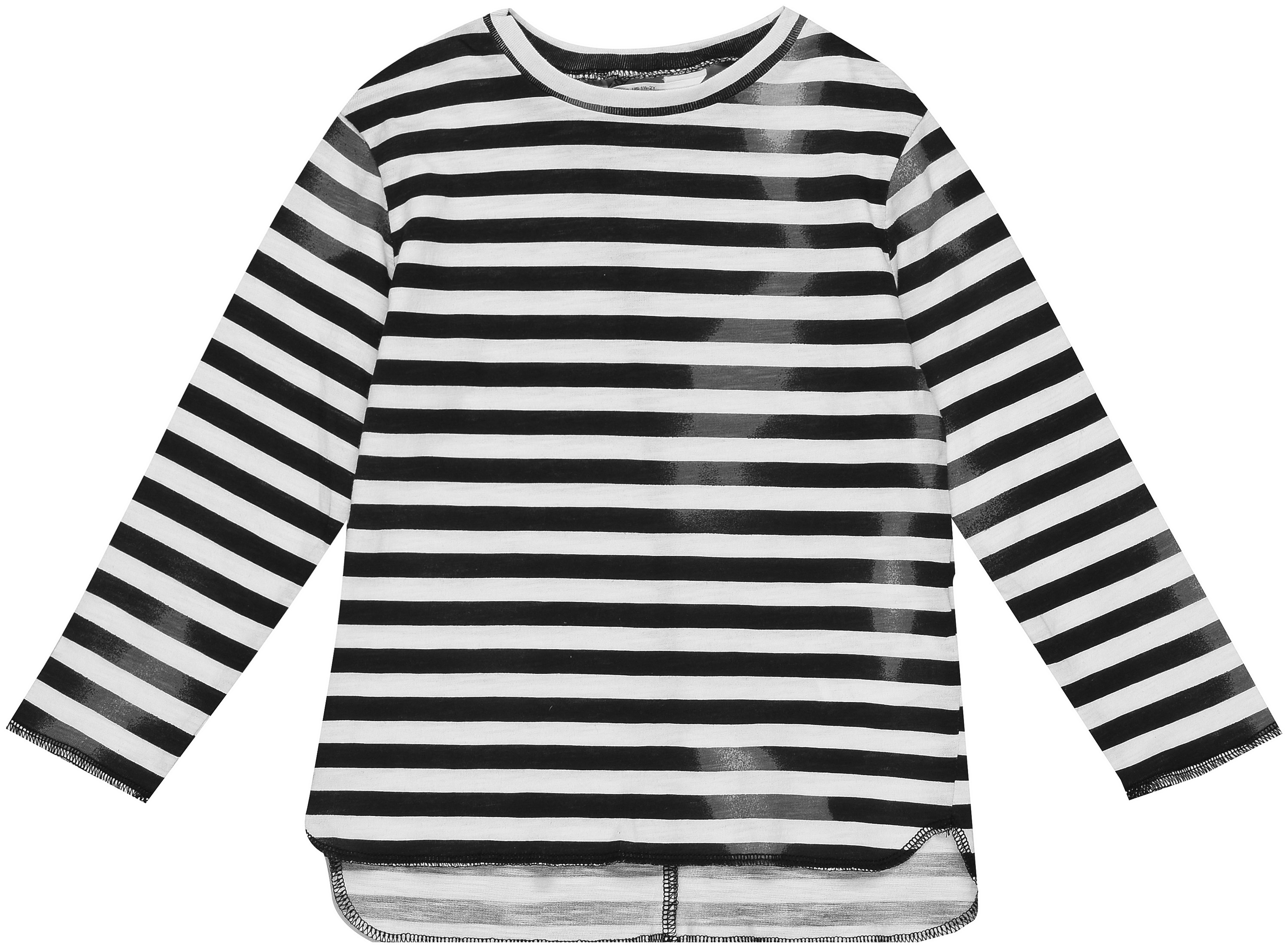 

Футболка с длинными рукавами H&M 75525356 92 см Черная с белым