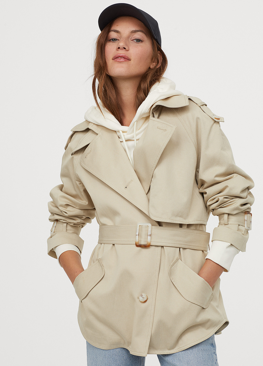 

Тренч H&M 853327b03 XS Бежевый