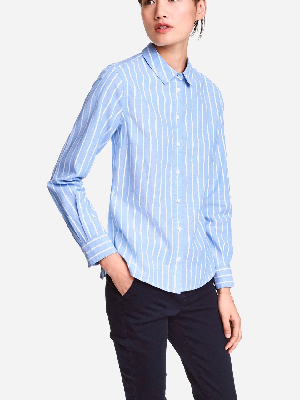 

Рубашка H&M 458793b05 36 Голубая