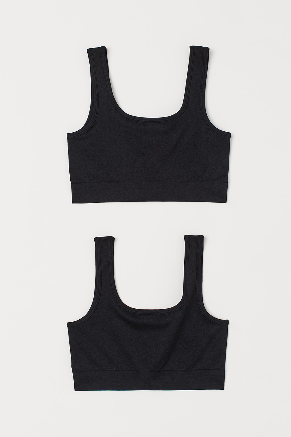 

Спортивный топ H&M 924935001b04 L 2 шт Черный