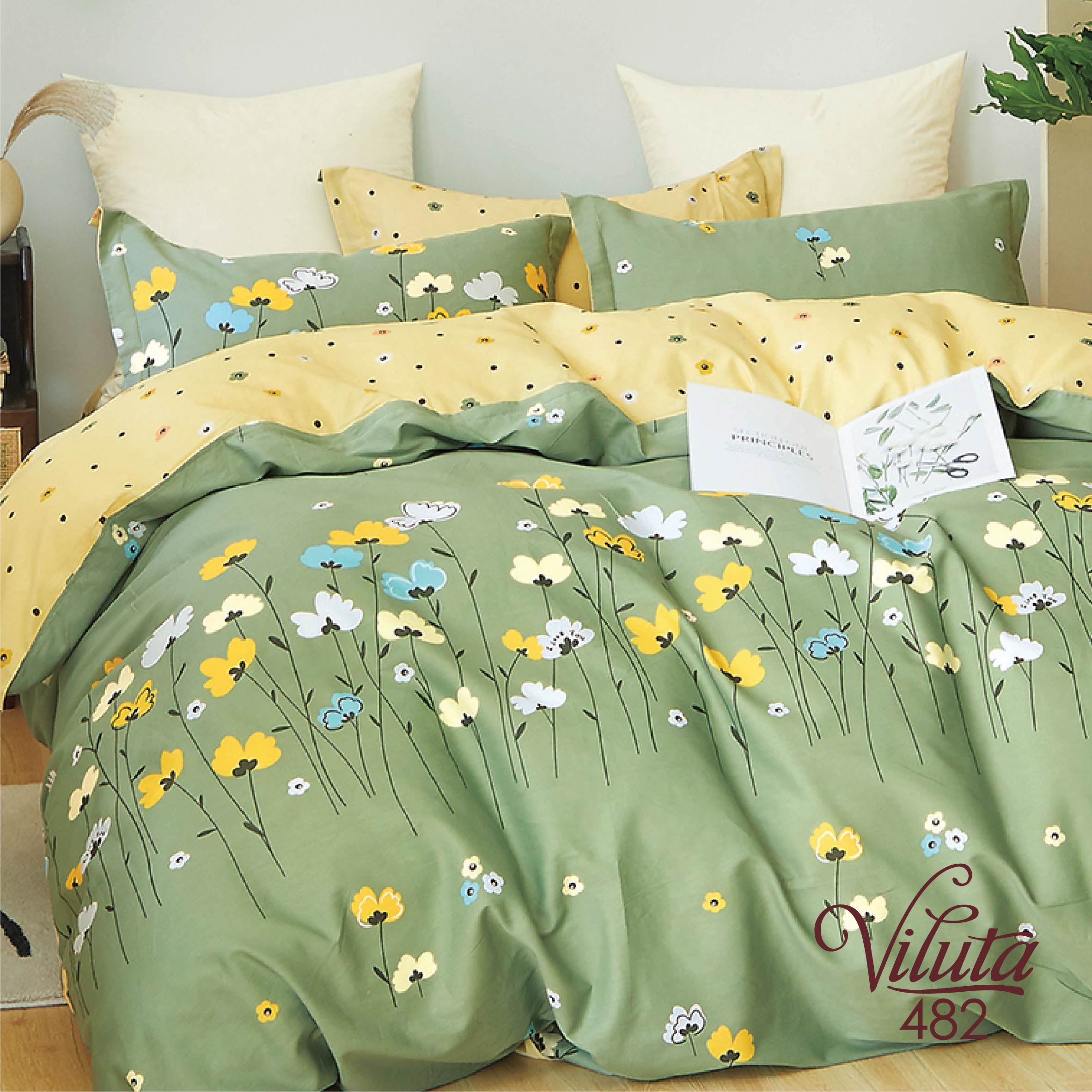 

Комплект постельного белья Вилюта полуторный Сатин Twill 482