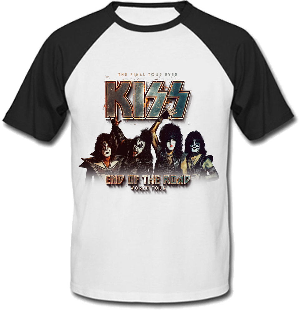 

Футболка Fat Cat Kiss - End Of The Road - World Tour (белая с чёрными рукавами)  25839, Футболка Fat Cat Kiss - End Of The Road - World Tour (белая с чёрными рукавами) M 25839