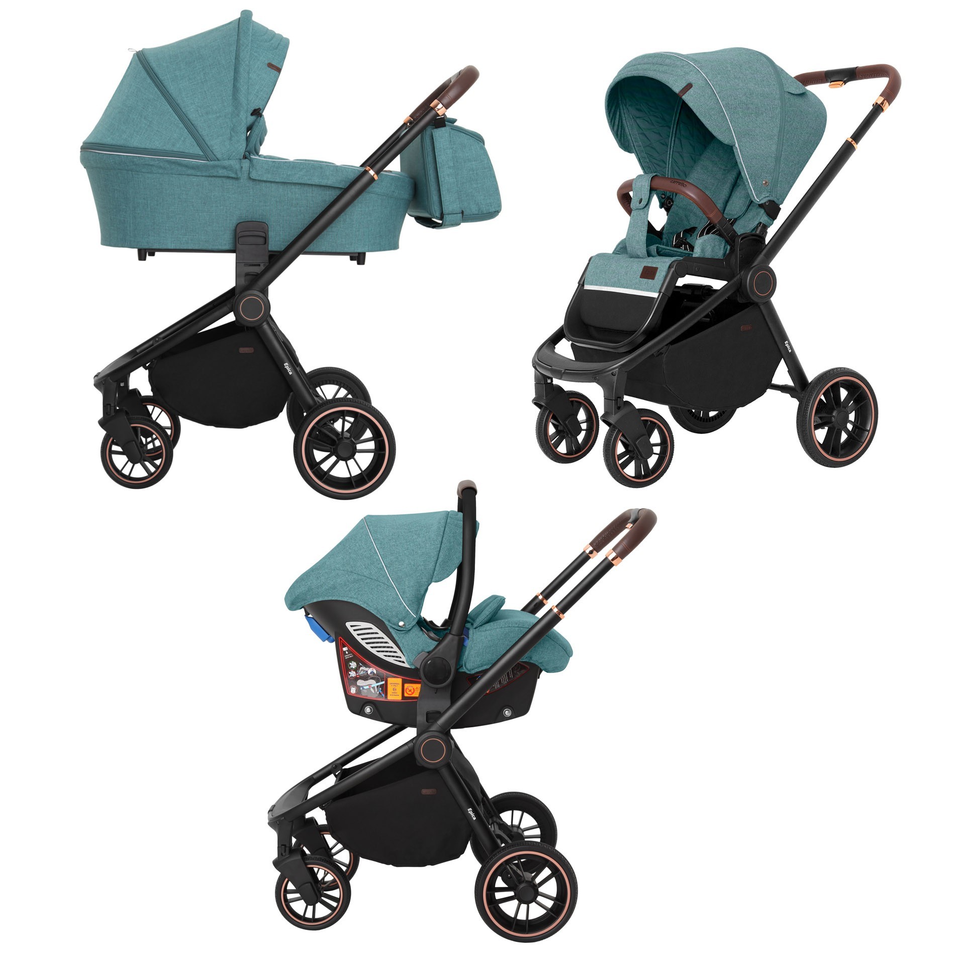 

Коляска универсальная CARRELLO Epica CRL-8511/1 (3in1) Tea Green