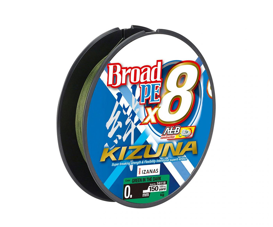 

Шнур Owner Kizuna Broad PEx8 135м 0.1мм 4.1кг Green