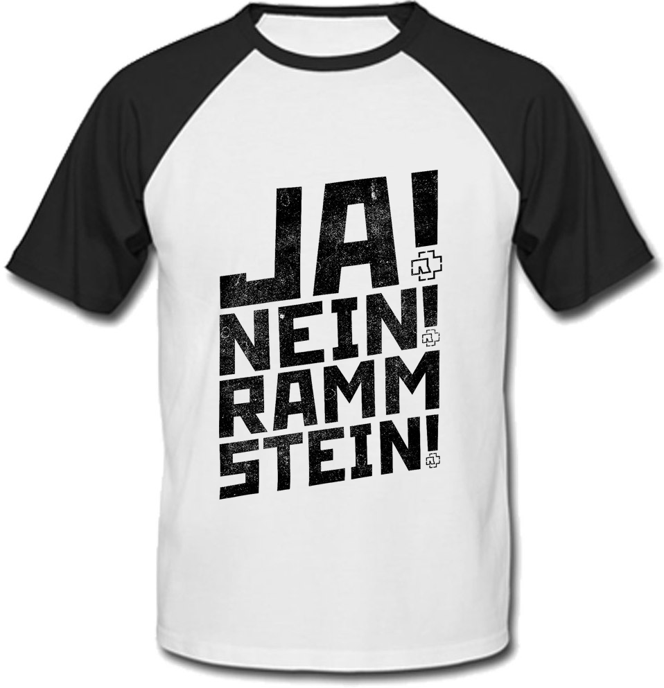 

Футболка Fat Cat Rammstein - Ja! Nein! Rammstein! (белая с чёрными рукавами)  28532, Футболка Fat Cat Rammstein - Ja! Nein! Rammstein! (белая с чёрными рукавами) M 28532