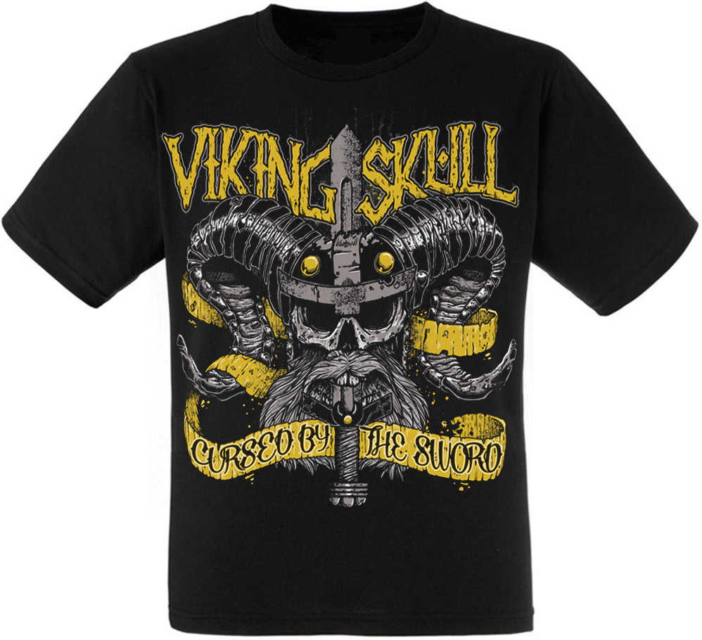 

Футболка Fat Cat Viking Skull "Cursed by the Sword" XXL 12892