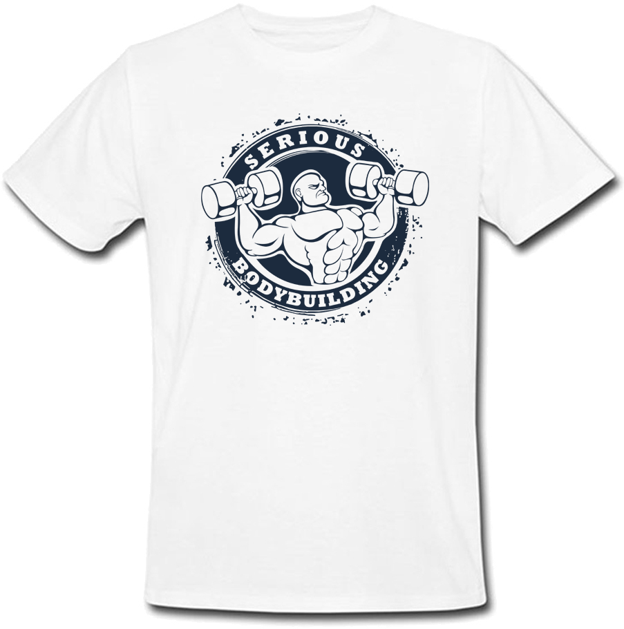 

Мужская футболка Fat Cat Serious Bodybuilding (белая) XXL 28675