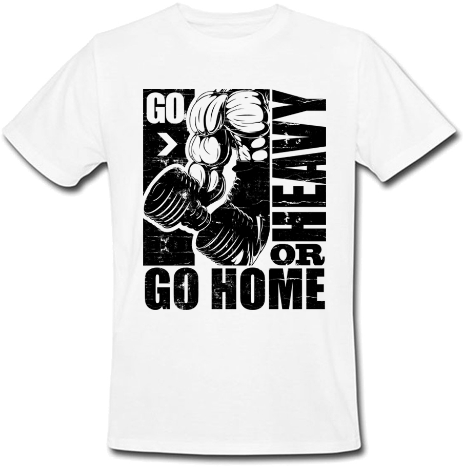 

Мужская футболка Fat Cat Go Heavy Or Go Home (белая)  28639, Мужская футболка Fat Cat Go Heavy Or Go Home (белая) L 28639