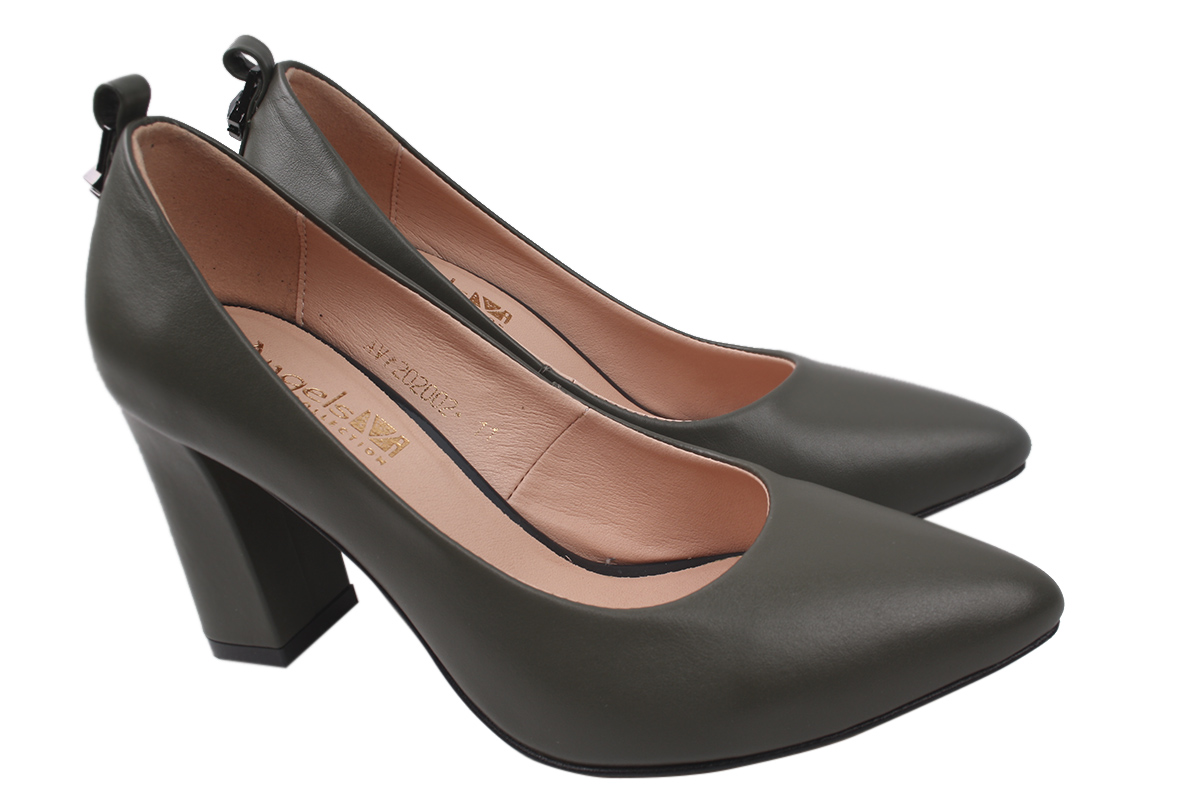 

Туфлі на підборах жіночі Angels натуральна шкіра, колір чорний 98-20DT 36