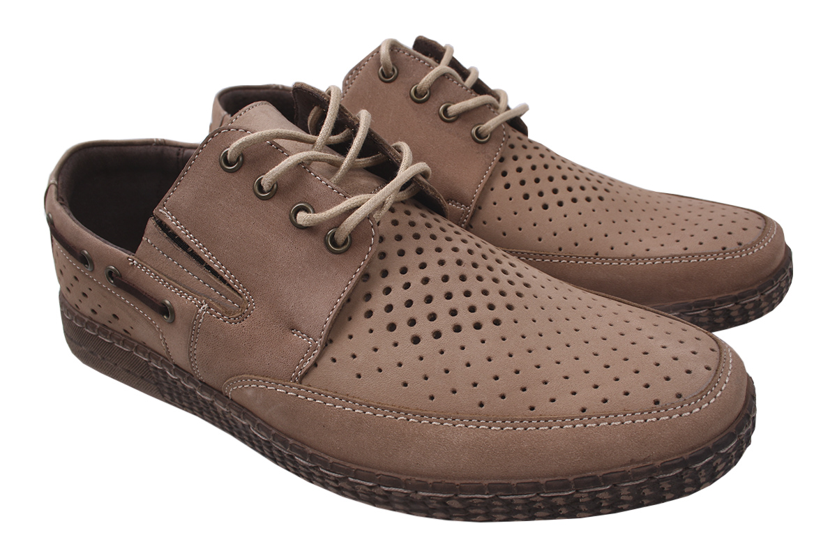 

Туфлі чоловічі Pan Нубук, колір бежевий 279-20LTCP 40