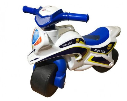 

Байк-беговел DOLONI TOYS "ПОЛИЦИЯ", бело-синий