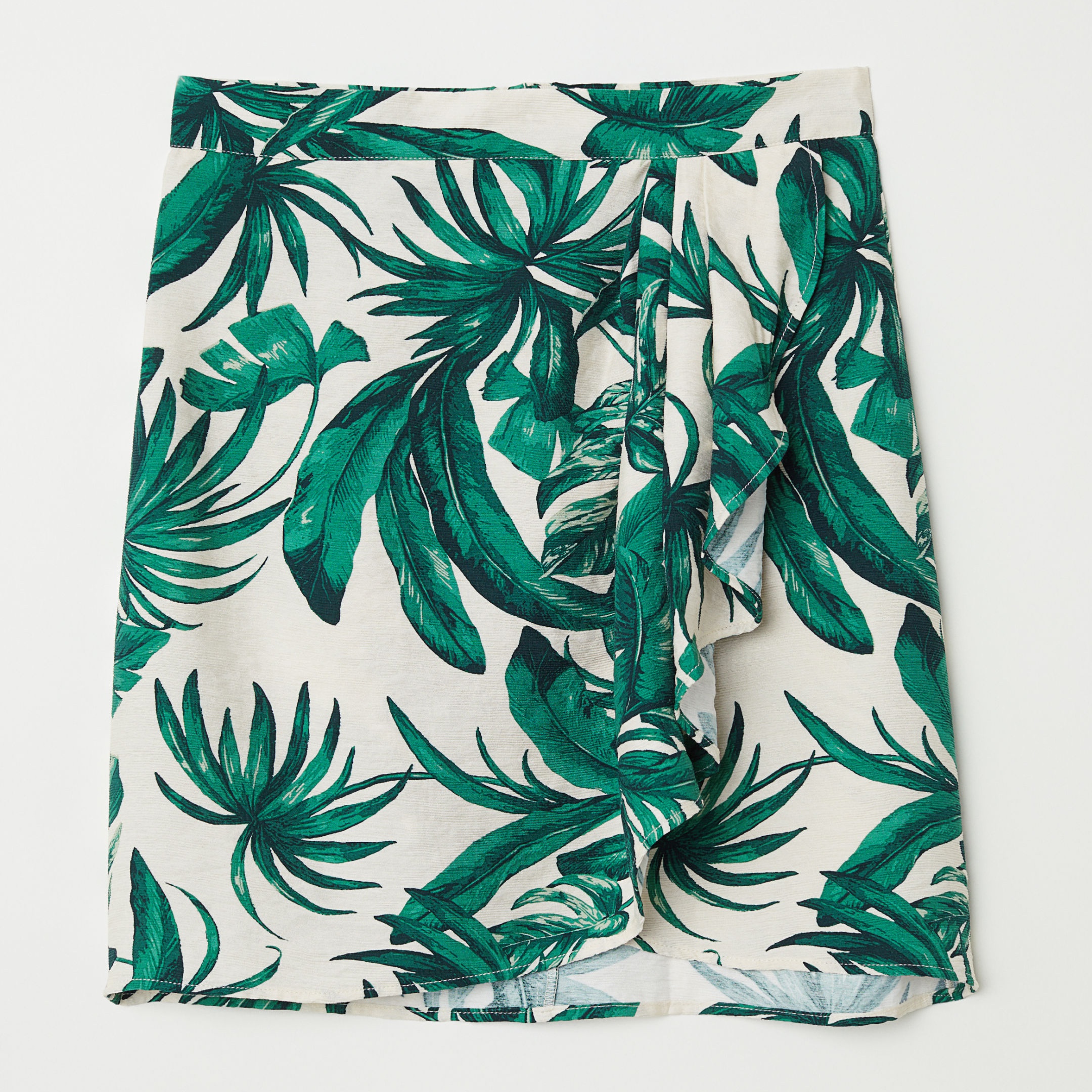 

Юбка H&M 6533608-AADJ 36 Бежевая с зеленым