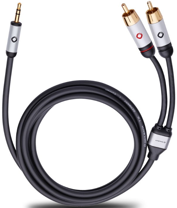

Аудио кабель Oehlbach i-Connect J-35/R 300 jack to 2 RCA Set Black 3m (60004)