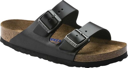 

Женские шлепанцы Birkenstock Arizona Amalfi Leather Sandal with Soft Footbed Black Amalfi Leather 38