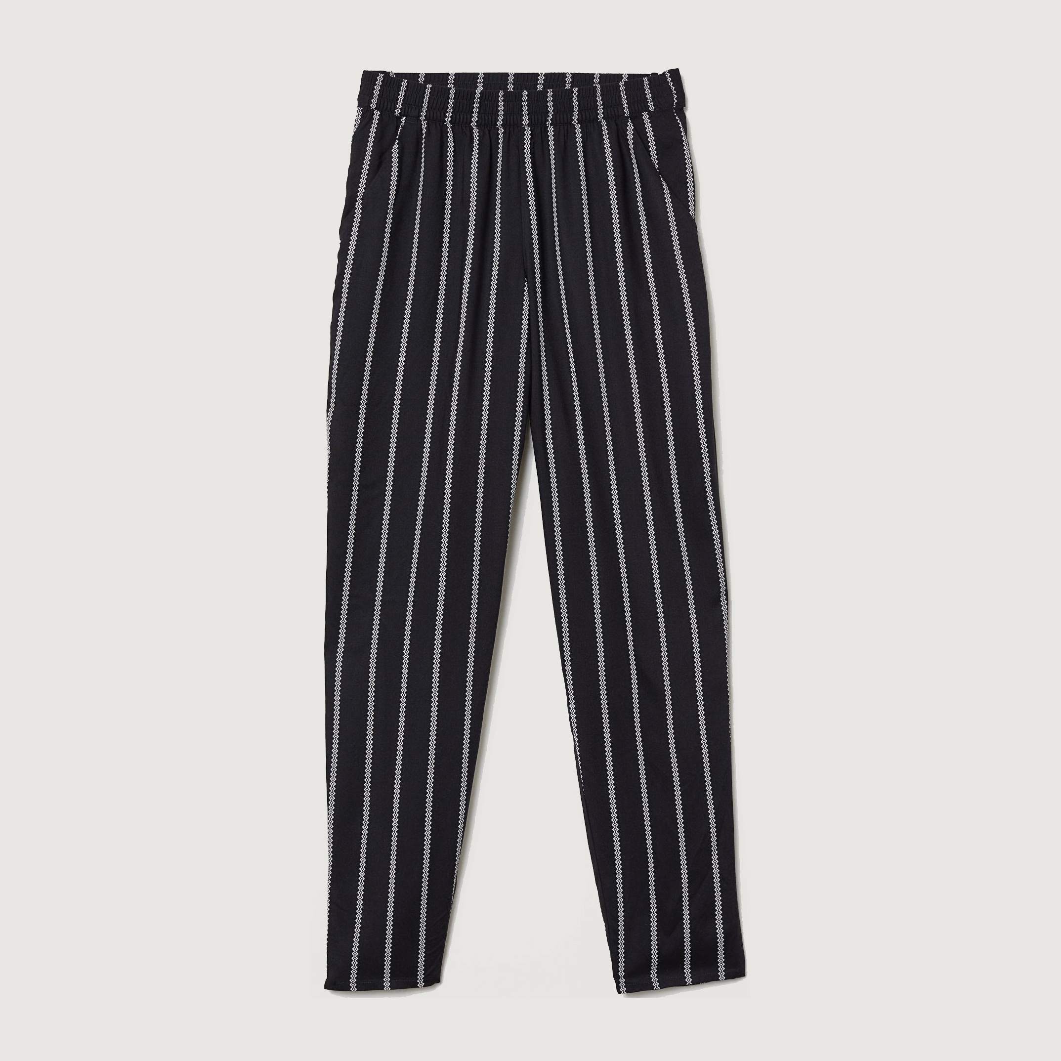 

Брюки H&M 5544779-AAWT 40 Черные с белым