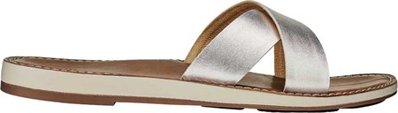 

Женские шлепанцы OluKai Ke'a Sandal Silver/Tan Leather 40