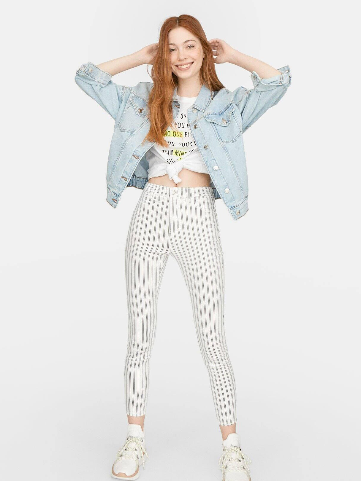 

Брюки Stradivarius 4500/875/010-AAXL 40 Белые