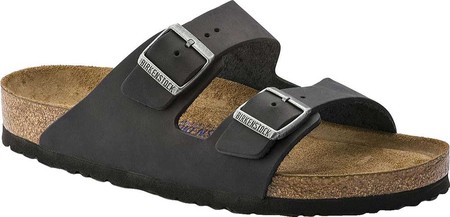 

Женские шлепанцы Birkenstock Arizona Soft Footbed Oil Leather Sandal Black Oiled Leather 41