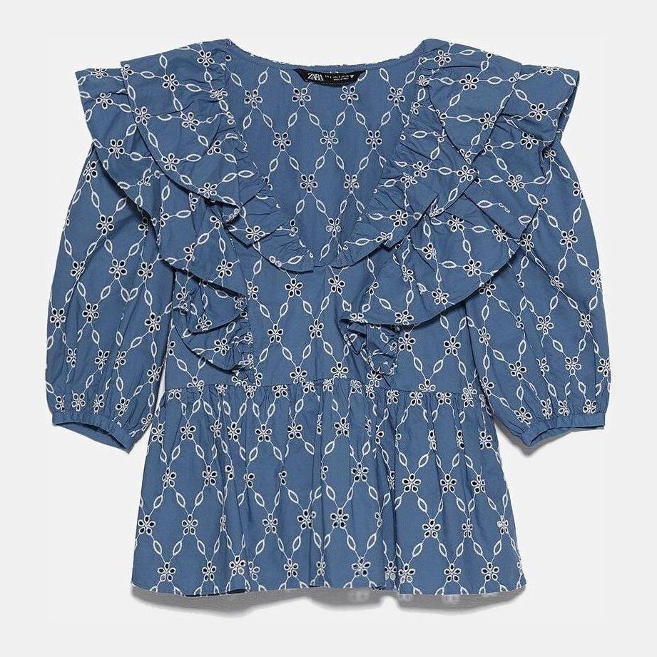 

Блузка Zara 0881/009/420-AANS XS Синяя