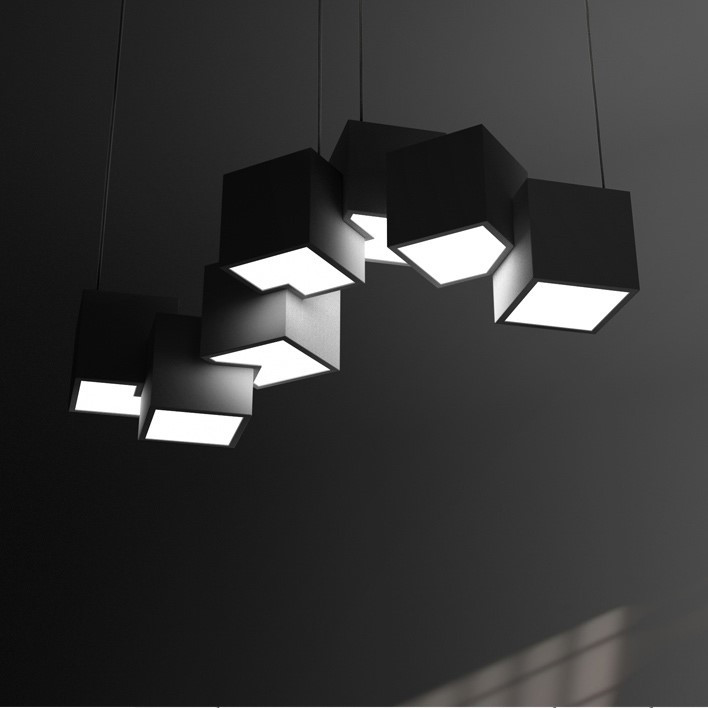 

ЛЮСТРА LED BLACK WHITE W81