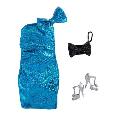 

Одежда Barbie Готовые наряды Синее платье с пайетками (GWD96/GRC01) (10-562974)