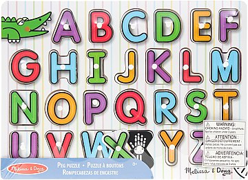 

Деревянная рамка-вкладыш "Английский алфавит" - Melissa&Doug (20-607334)