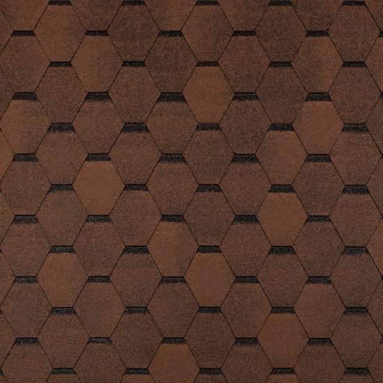

Битумная черепица TEGOLA TOP SHINGLE SMALTO Коричнвый