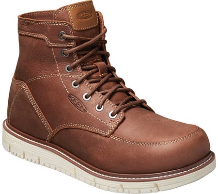 

Мужские ботинки KEEN Utility San Jose 6" Soft Waterproof Work Boot Gingerbread/Off White Leather 47.5